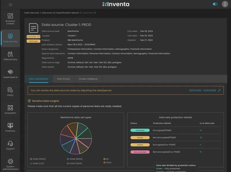 Screenshot from a 1touch Inventa product demo.