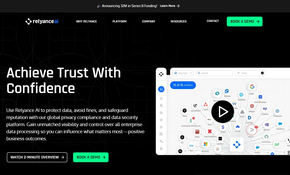 relyance homepage screenshot