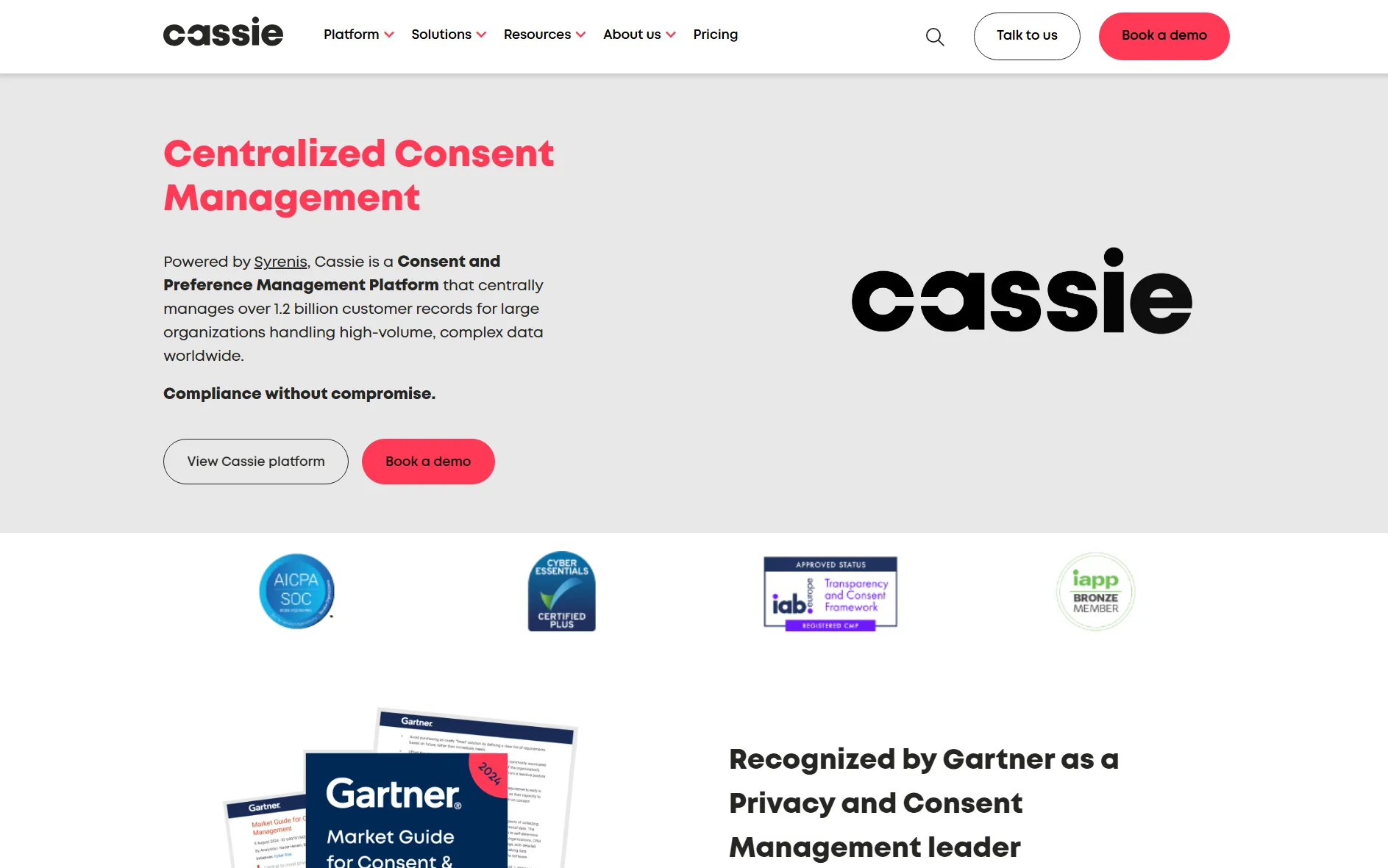 cassie homepage screenshot