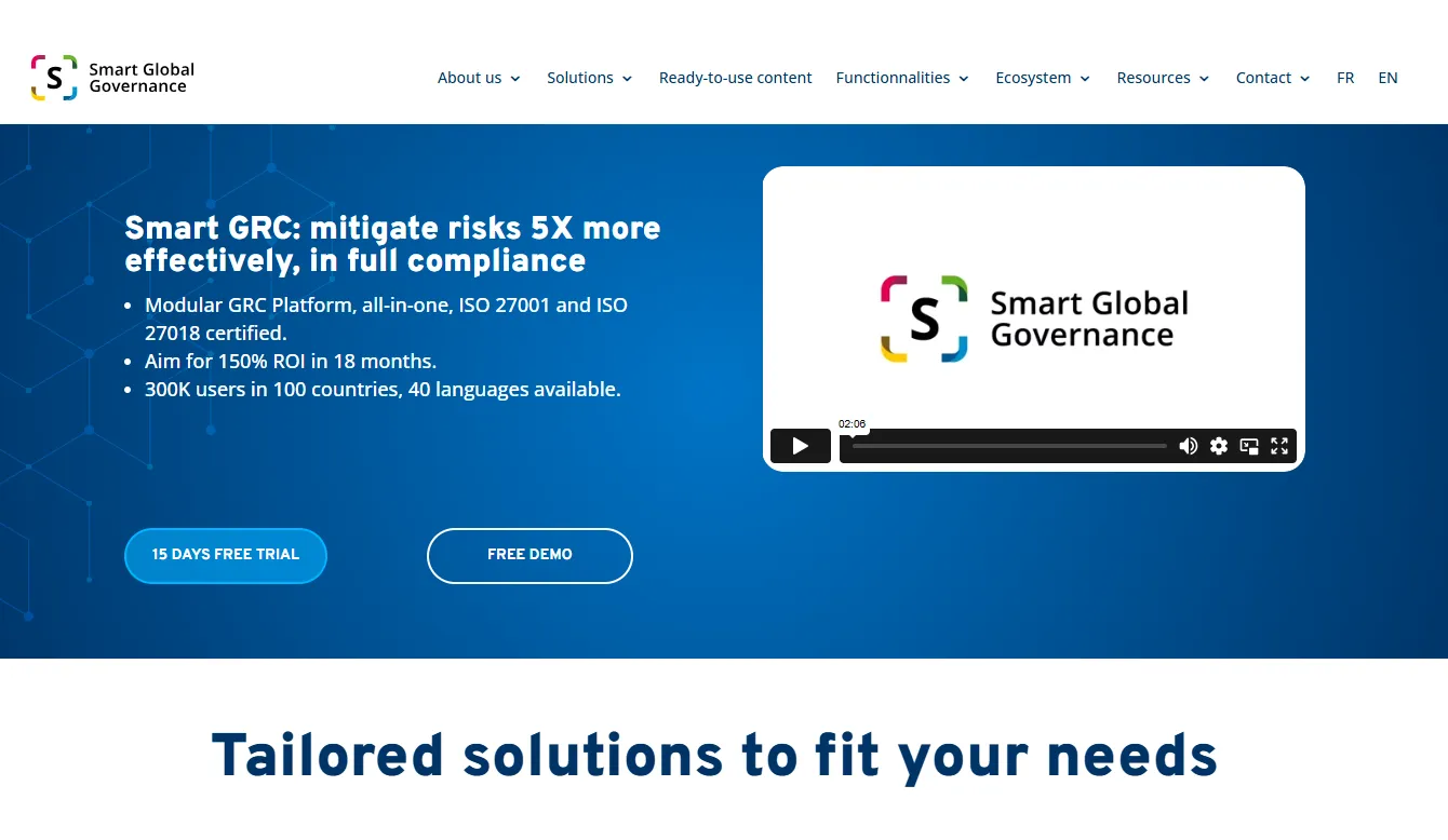 Smart Global Governance homepage screenshot