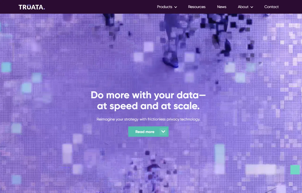Truata homepage screenshot
