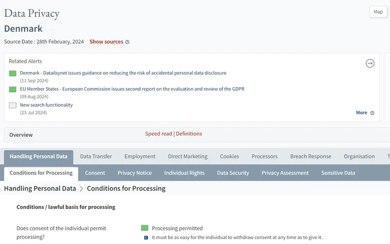 Screenshot from aosphere Rangefinder Data Privacy platform. Source: aosphere website.